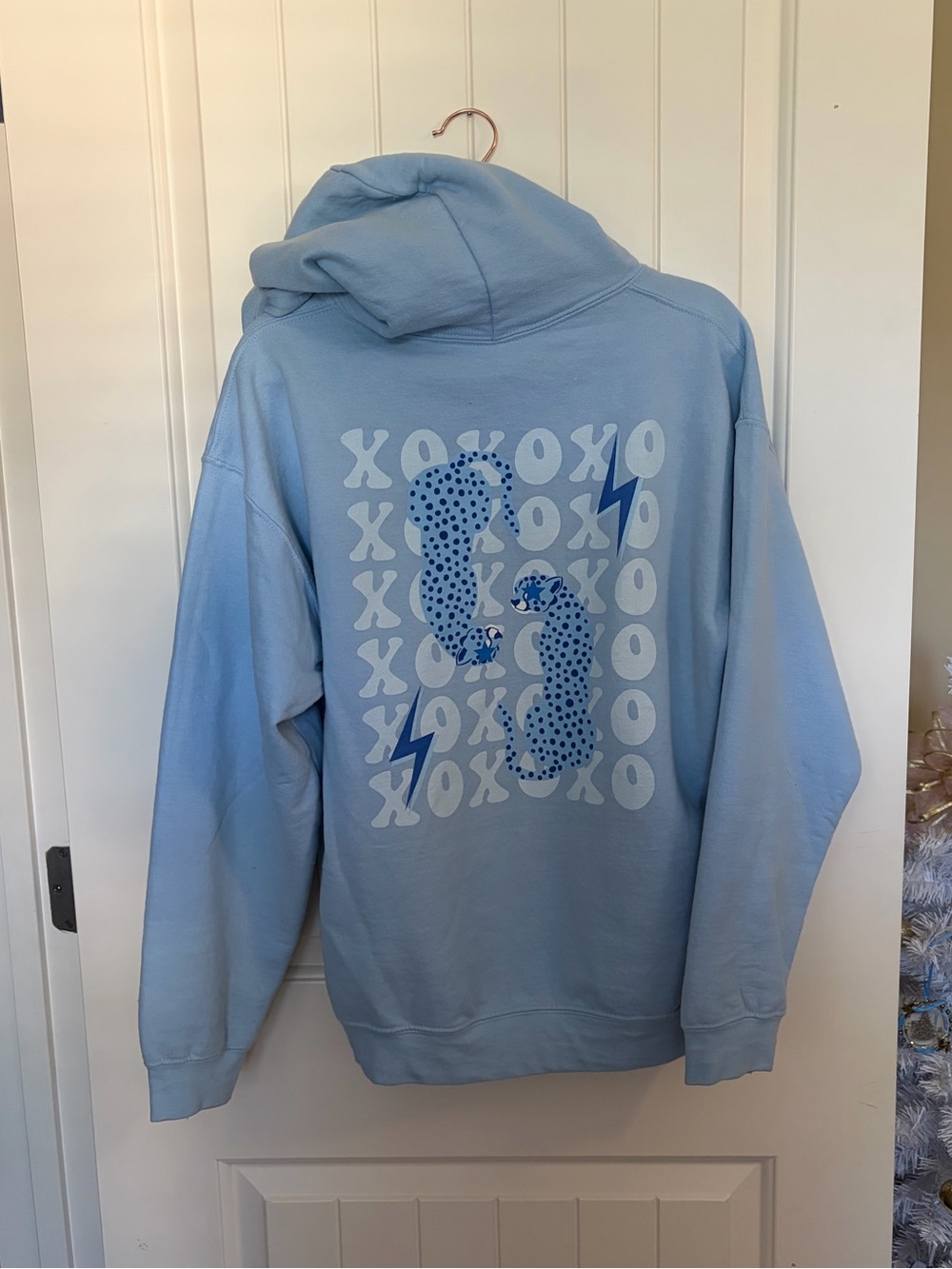 blue cheetah hoodie
